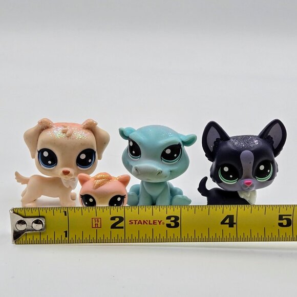 Littlest Pet Shop Cookie Jar Glitter Dog Sitar Teal Hippo Sugar Bowl Corgi Winds - Picture 2 of 10